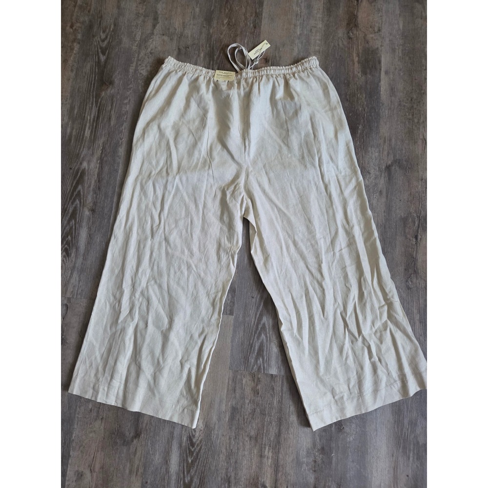 Max Studio London 2 Piece Set Striped Knit Top & Linen Blend Pants 1X NEW - Picture 8 of 8